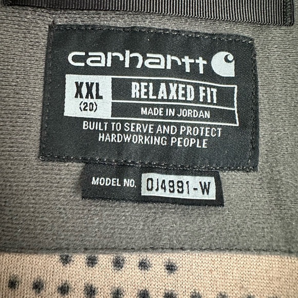 Carhartt Women’s Aztec Fleece Tan Pullover Relaxed Fit Sz XXL - Picture 2 of 5
